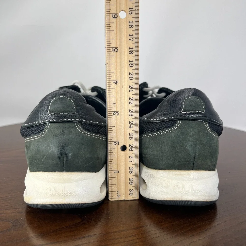 Cole Haan Shoes‎ Women's 8.5B Green Black Leather Mesh Lace Up Sneaker D25206
